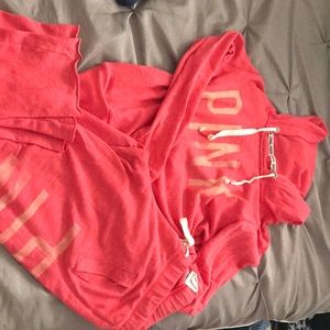 Pink hooded sweatsuit